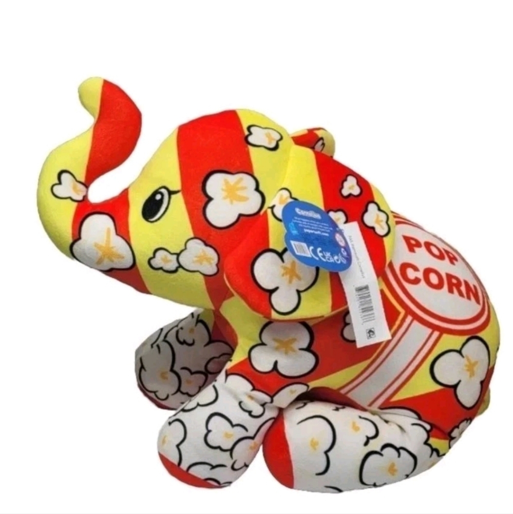 16" Popcorn Elephant Plush Bean Filled Mammoth Cornelius Sensory Pop Art Soft